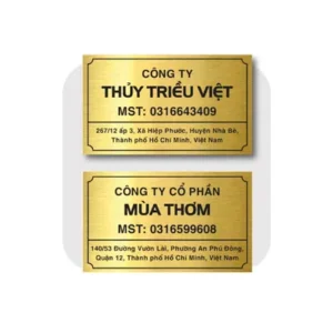 Biển công ty inox Bảng giá làm biển công ty inox tại Quảng Cáo 24H