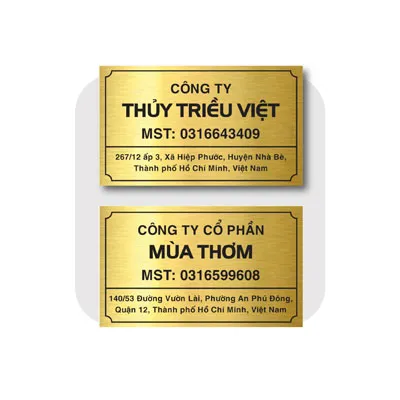 Biển công ty inox Bảng giá làm biển công ty inox tại Quảng Cáo 24H
