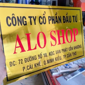 Biển công ty alu Dịch vụ làm bảng công ty alu