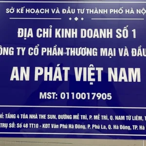 Biển công ty mica Dịch vụ làm biển công ty mica giá rẻ tại TPHCM Quangcao24h.net