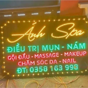 Biển led vẫy spa Dịch vụ làm biển led vẫy spa tại Quảng Cáo 24H