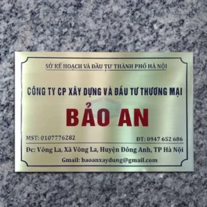 Biển tên công ty Dịch vụ làm biển tên công ty giá rẻ tại TPHCM