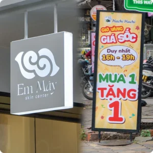 Biển vẫy quảng cáo đẹp Lợi ích khi lựa chọn dịch vụ làm biển vẫy quảng cáo đẹp tại Quảng Cáo 24H