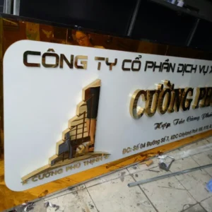 Biển công ty chữ nổi Lợi ích khi sử dụng dịch vụ làm biển công ty chữ nổi tại Quảng Cáo 24H