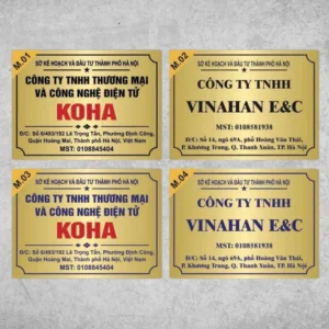 Biển công ty inox Mẫu biển công ty inox đẹp, hiện đại tại Quảng Cáo 24H