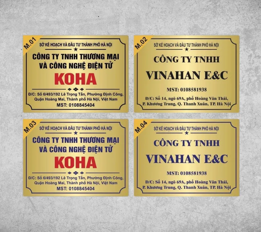 Biển công ty inox Mẫu biển công ty inox đẹp, hiện đại tại Quảng Cáo 24H
