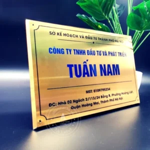 Biển tên công ty Những lợi ích khi sử dụng dịch vụ làm biển tên công ty tại Quảng Cáo 24H