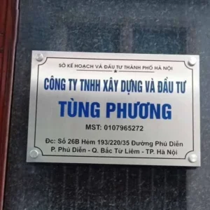 Biển tên công ty Quảng Cáo 24H đã thực hiện hàng nghìn dự án làm biển tên công ty cho các doanh nghiệp trong nhiều lĩnh vực khác nhau