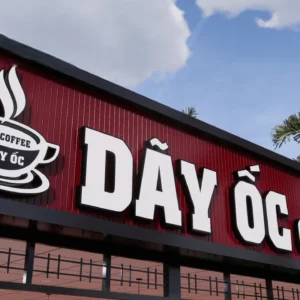 Bảng hiệu cafe Bảng hiệu cafe sân vườn - Hòa hợp với thiên nhiên