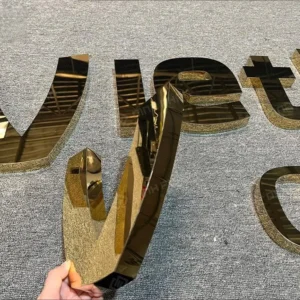 Chữ inox mạ vàng