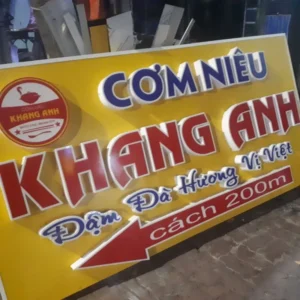 Chữ nổi mica đèn led