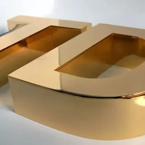 Chữ inox mạ vàng Mẫu chữ inox mạ vàng đẹp đang là xu hướng được ưa chuộng trong thiết kế biển hiệu hiện đại