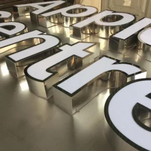 Mẫu chữ inox mặt mica đẹp