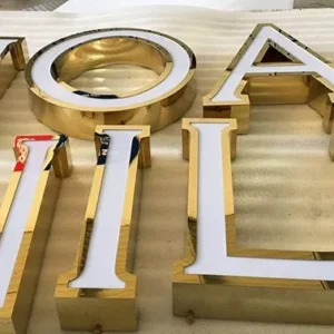 Mẫu chữ inox mặt mica đẹp