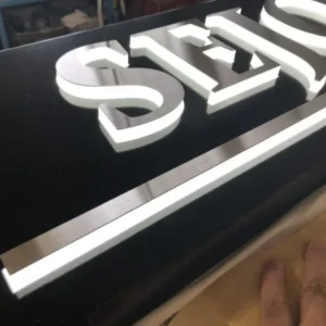 Mẫu chữ inox mặt mica đẹp