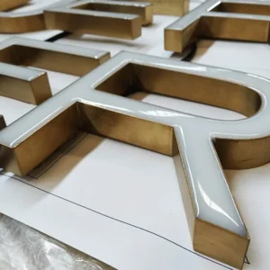 Mẫu chữ inox mặt mica đẹp