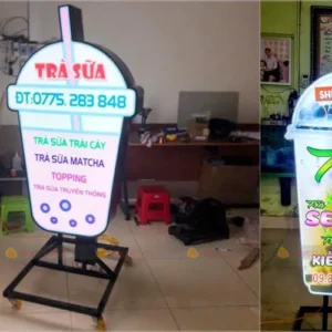 Bảng hiệu trà sữa Thiết kế bảng hiệu trà sữa đẹp không chỉ phụ thuộc vào ý tưởng sáng tạo mà còn liên quan mật thiết đến chất lượng vật liệu sử dụng
