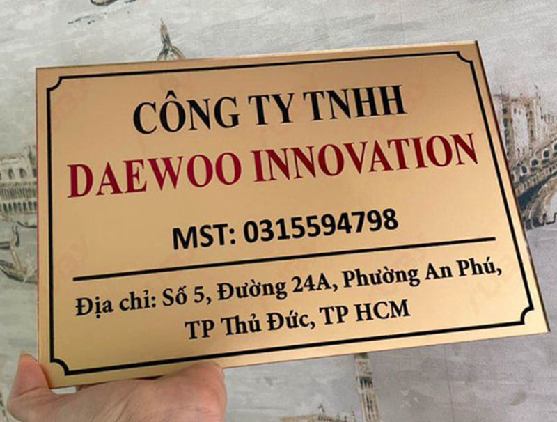 Tuyển Tập 30+ Mẫu Bảng Hiệu Công Ty Ấn Tượng & Hiện Đại Bảng hiệu chất liệu đồng